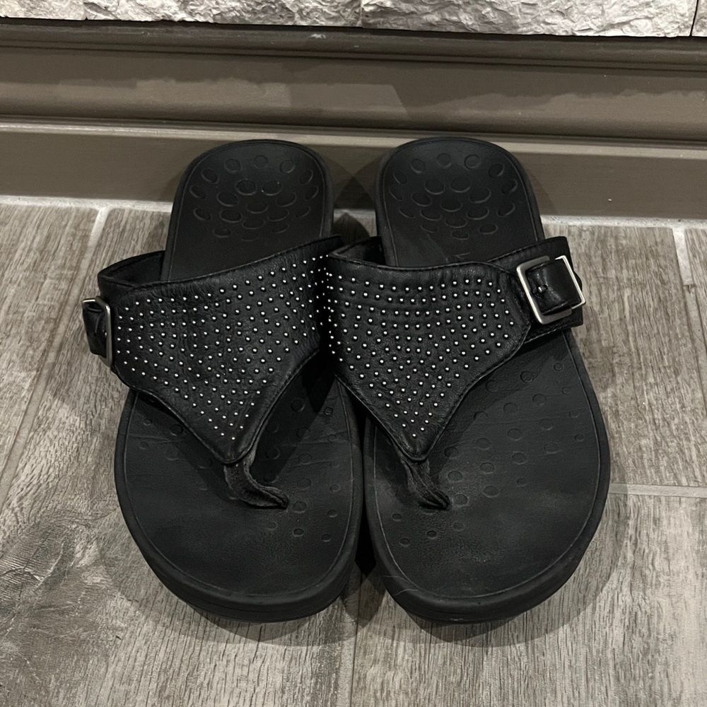 Vionic Black Studded Women's Sandals